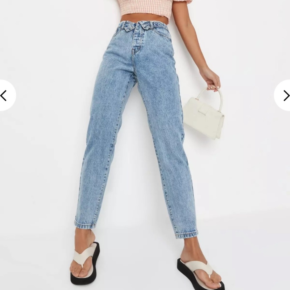 Missguided Foldover Mom Jeans